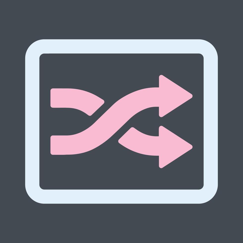 Shuffle Tracks Button Icon Design vector