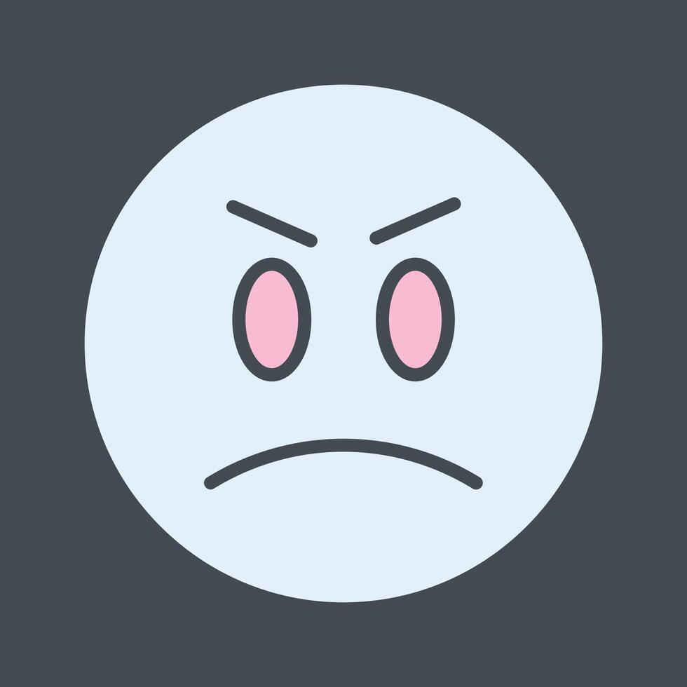Angry Face Icon Design vector