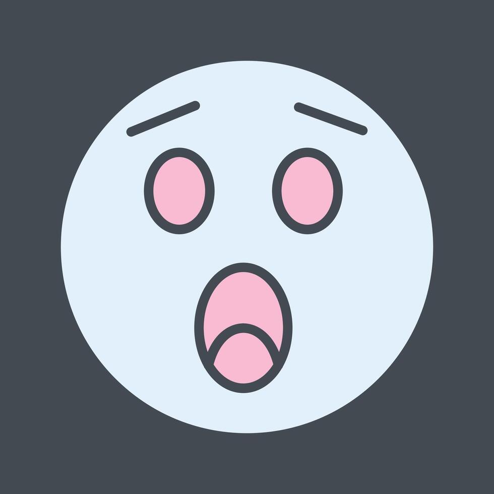 Astonished Face Icon Design vector