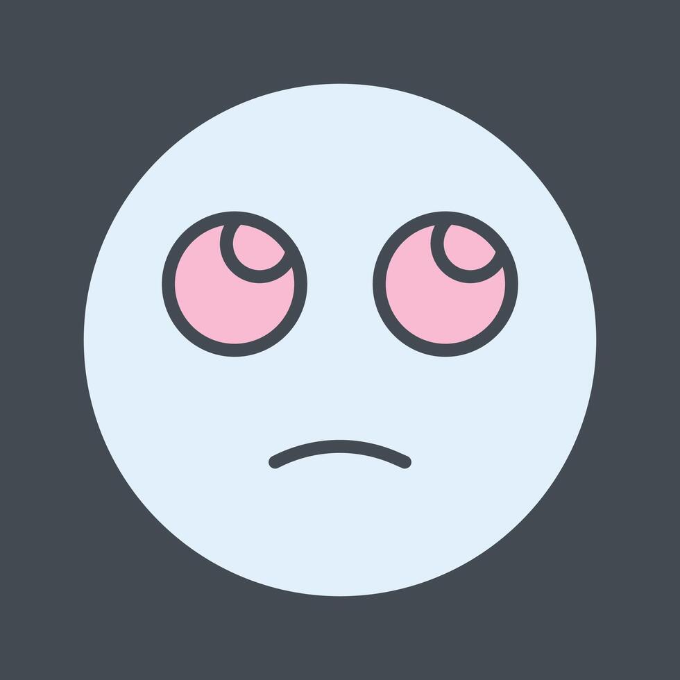 Face with Rolling Eyes Icon Design vector
