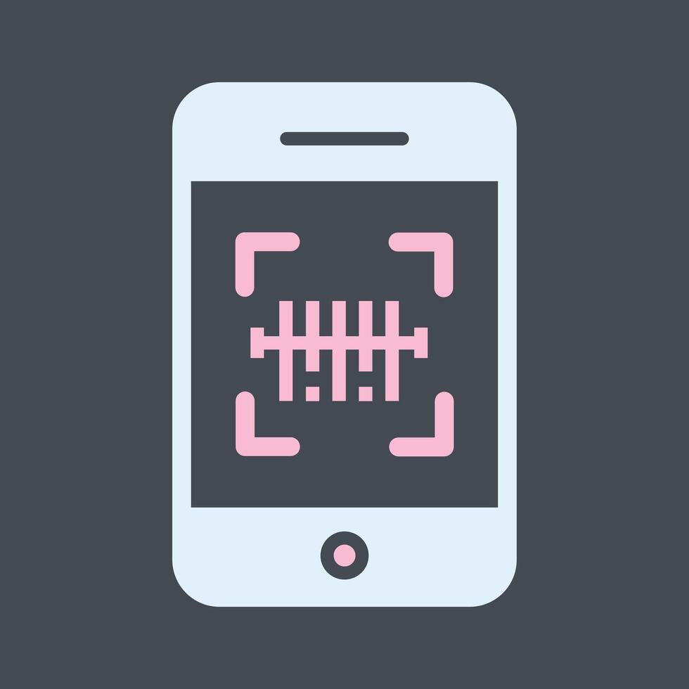 Mobile Scanning Icon Design vector