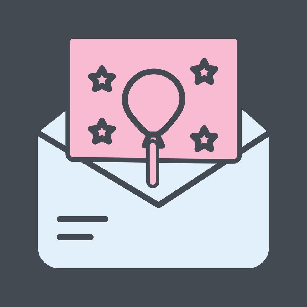 Party Invitation Icon Design vector