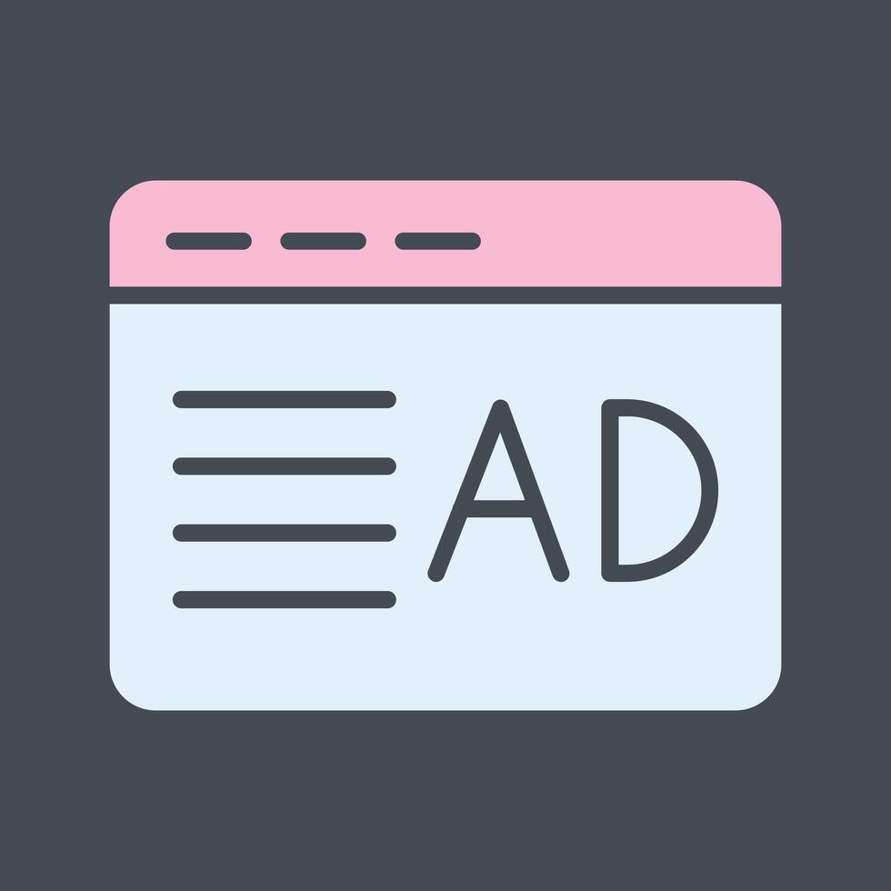 Ad Placement Icon Design vector