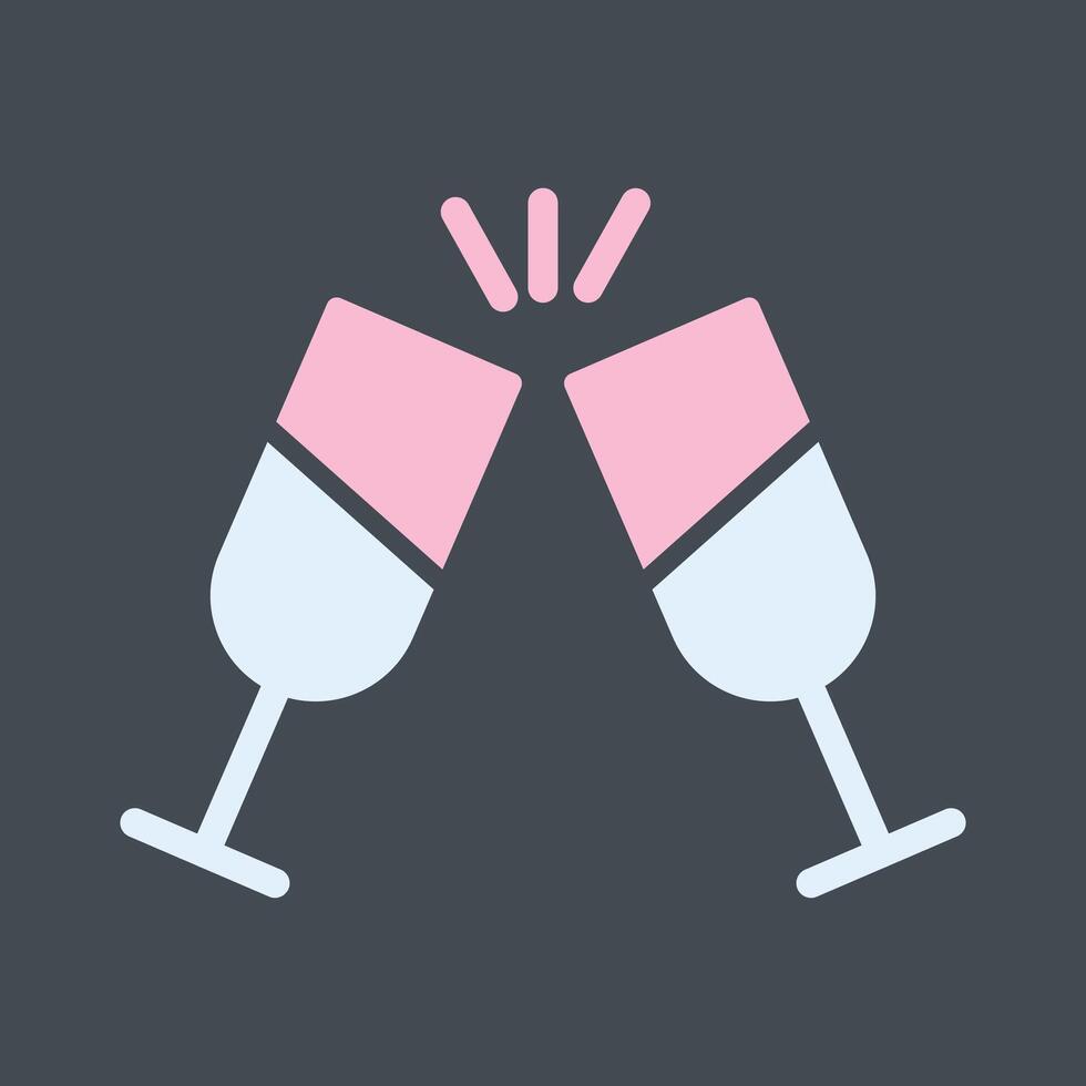 Champagne Toast Icon Design vector