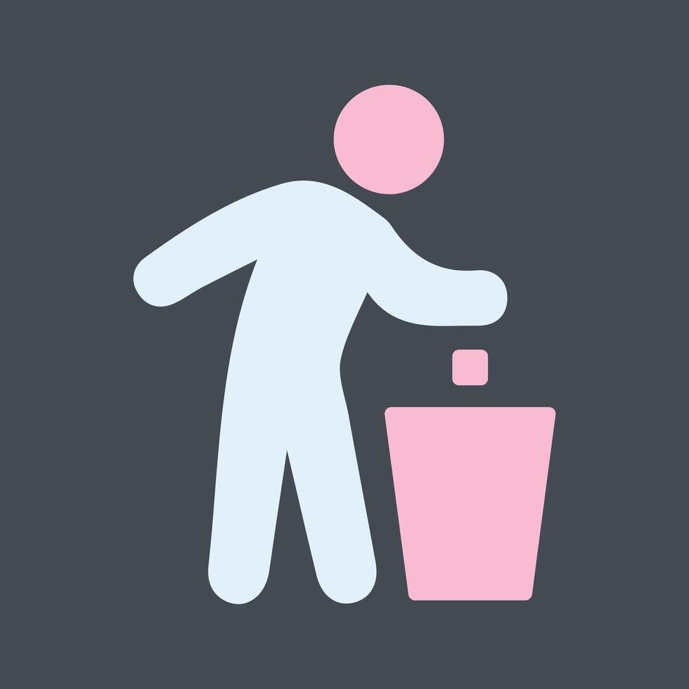 Litter in Bin Sign Icon Design vector
