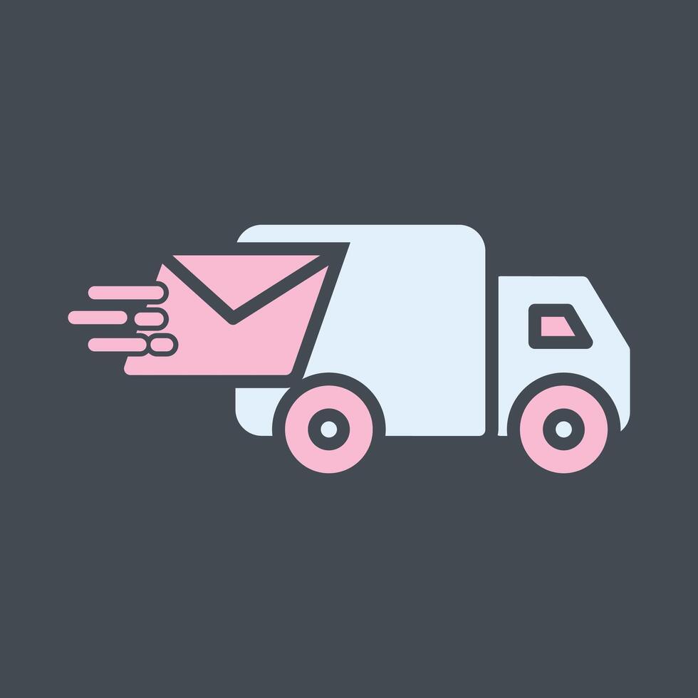 Mail Truck Icon Design vector