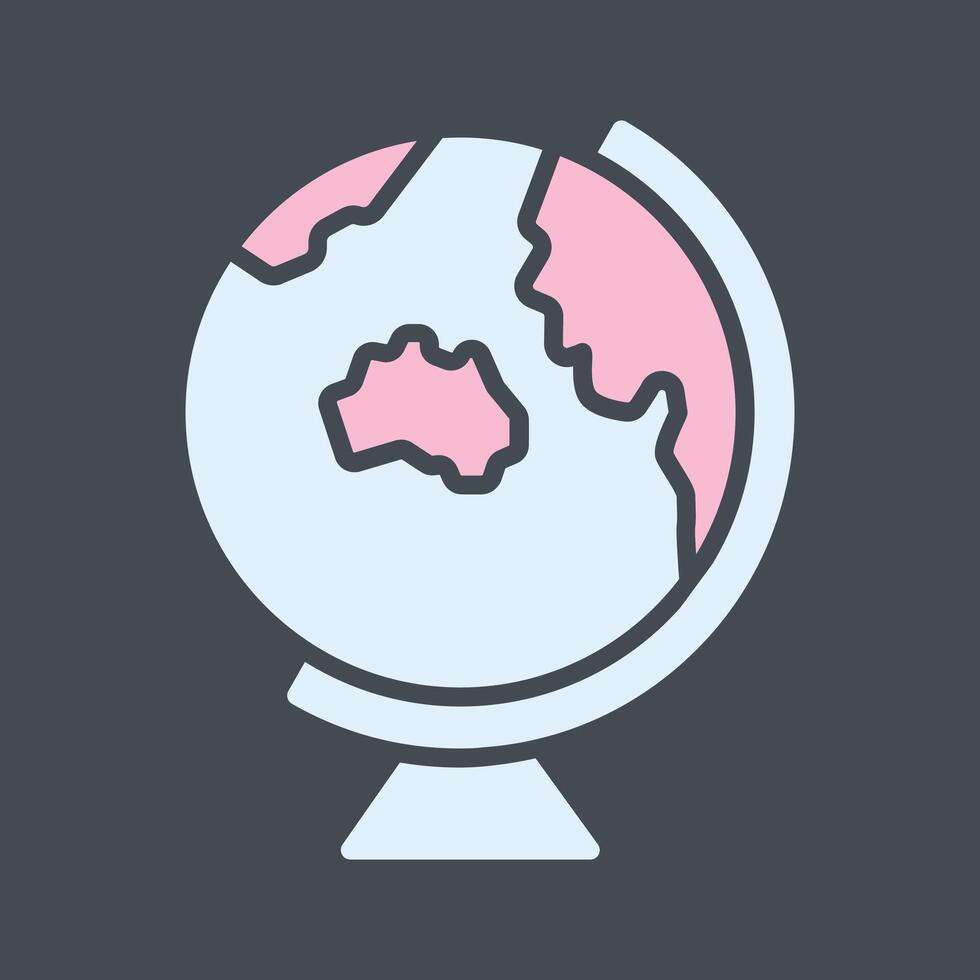 Earth Globe Asia Australia Icon Design vector