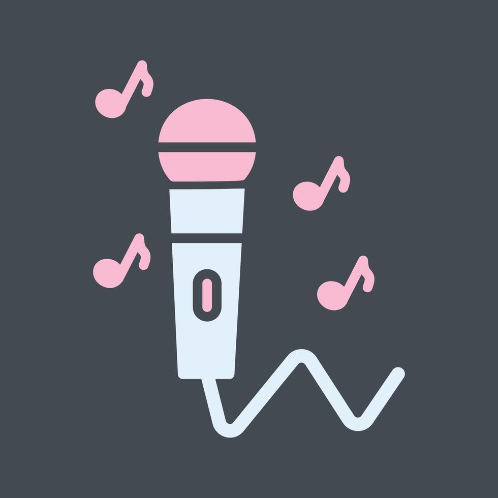 Karaoke Icon Design vector