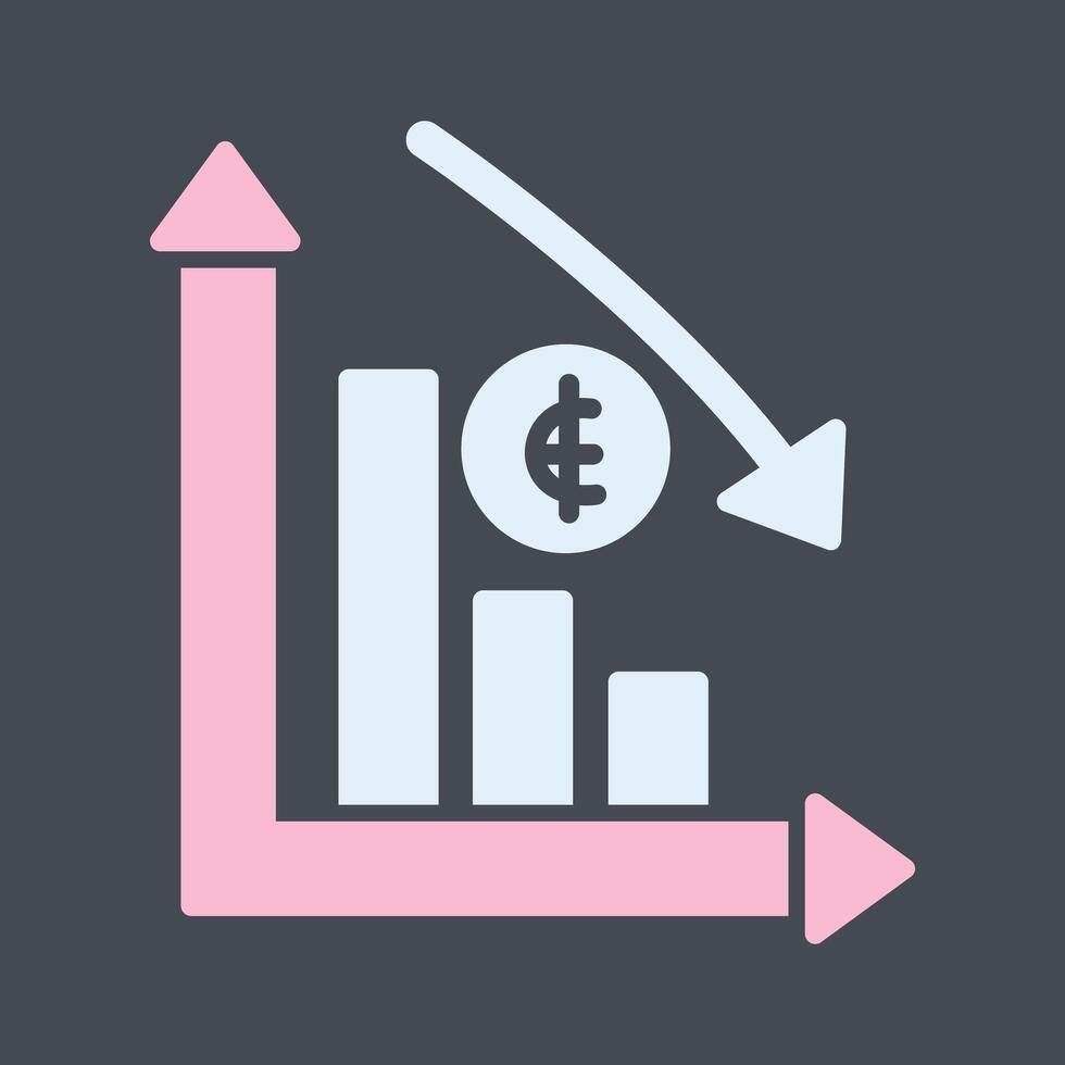 Money Down Icon Design vector