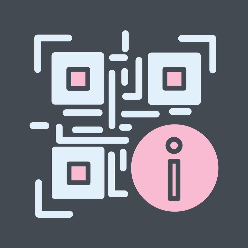 QR Code Information Icon Design vector