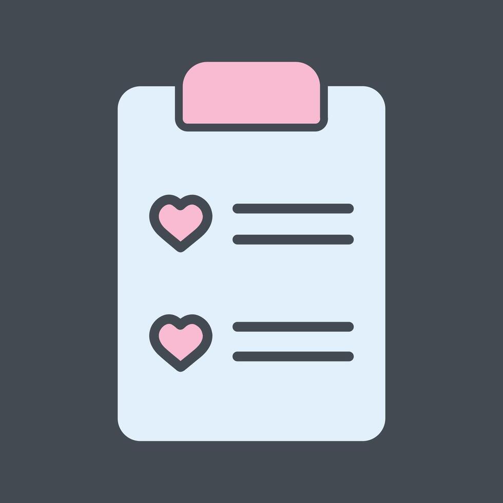 Wishlist Icon Design vector