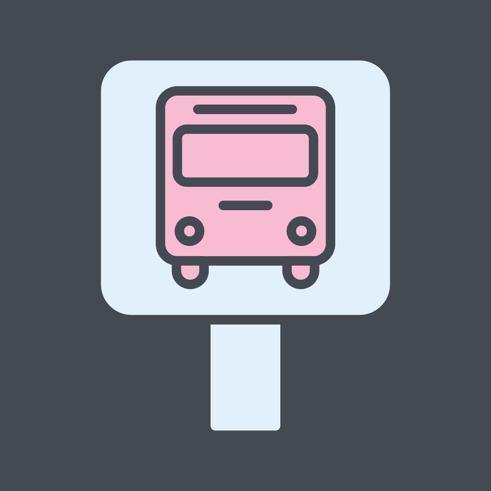 Bus Stop Icon Design vector