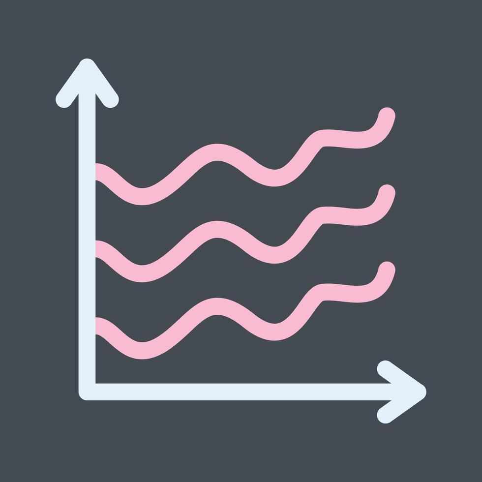 Spline Chart Icon Design vector