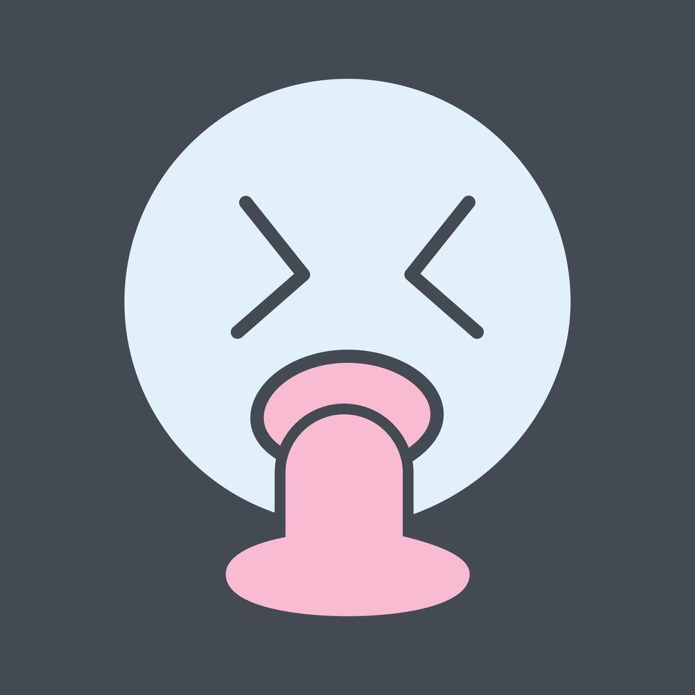 Face Vomiting Icon Design vector