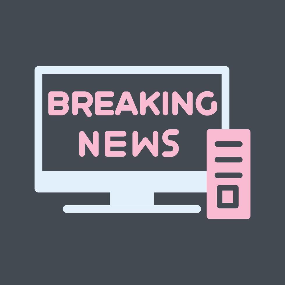 Breaking Story Icon Design vector