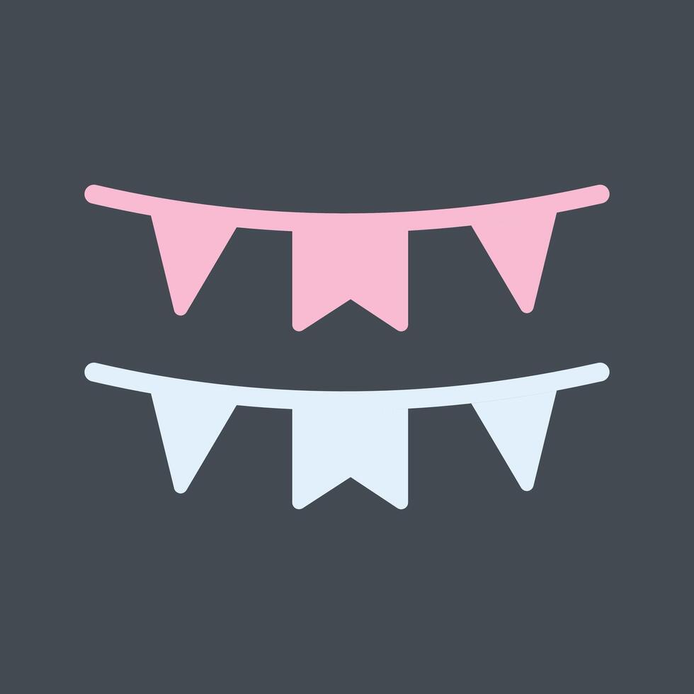 Bunting Flags Icon Design vector