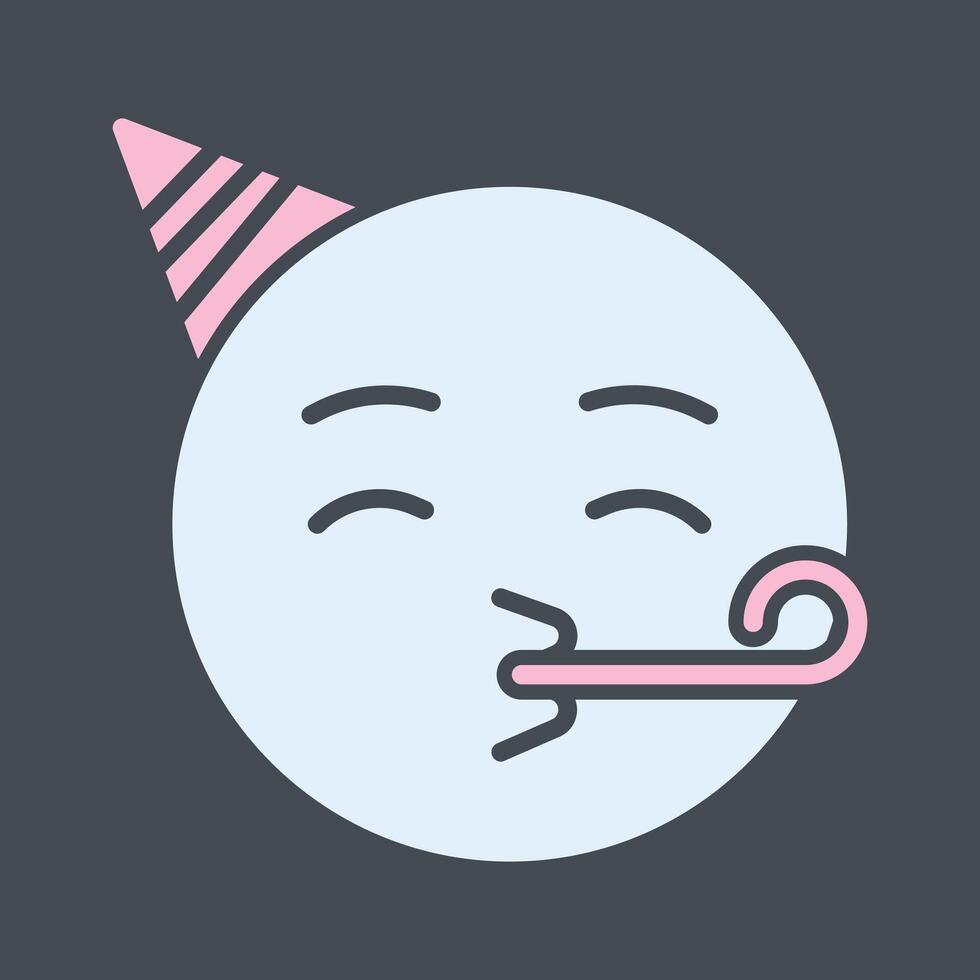 Partying Face Icon Design vector