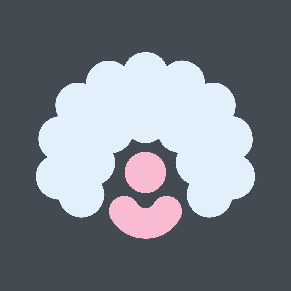 Clown Wig Icon Design vector