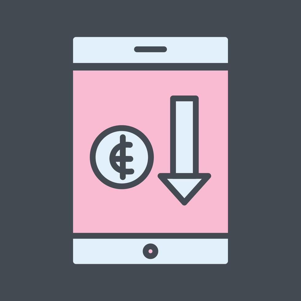 Money Loss Icon Design vector