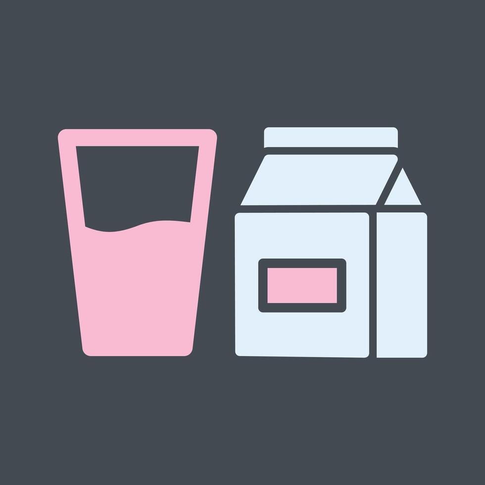 Glass of Milk Icon Design vector