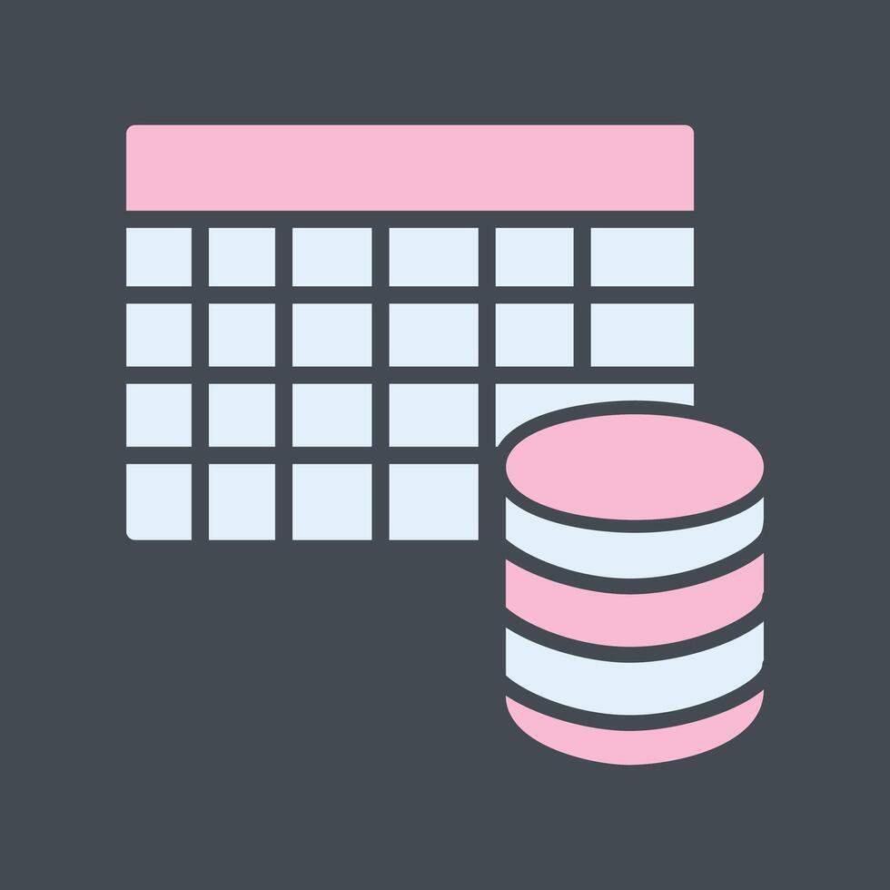 Table Data Icon Design vector