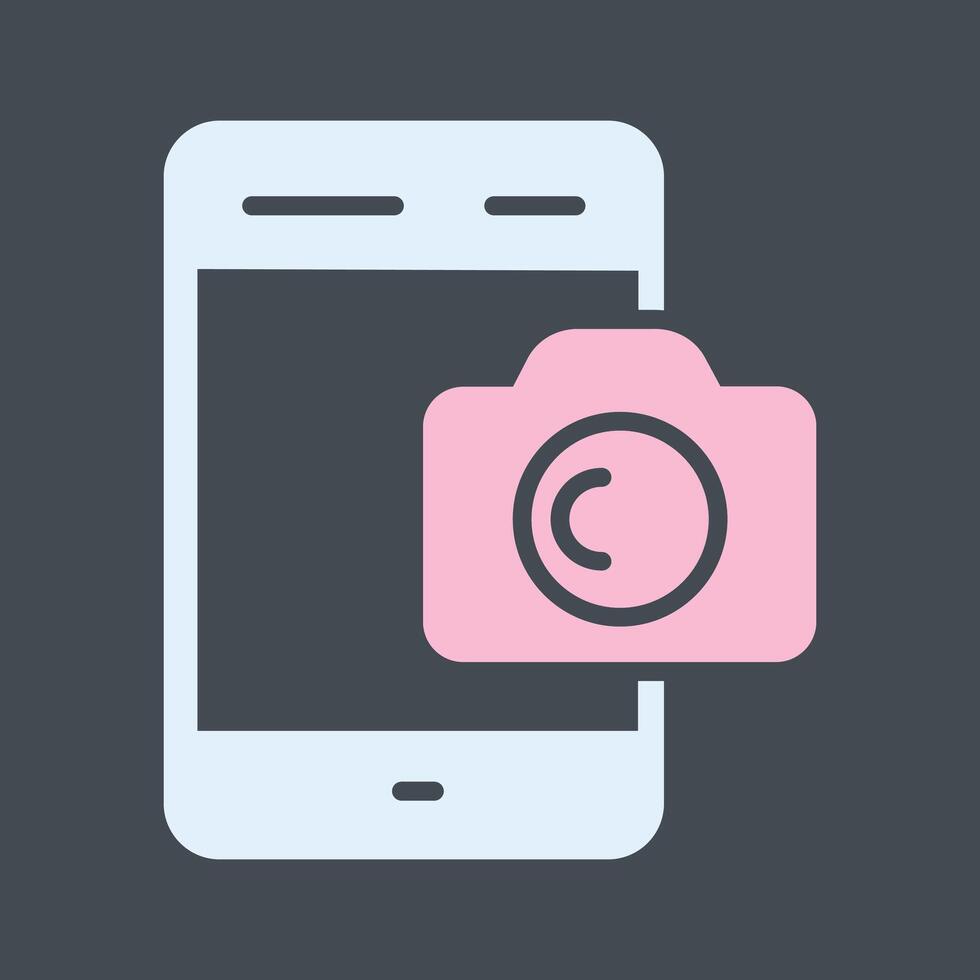 Smartphone Photography Icon Design vector