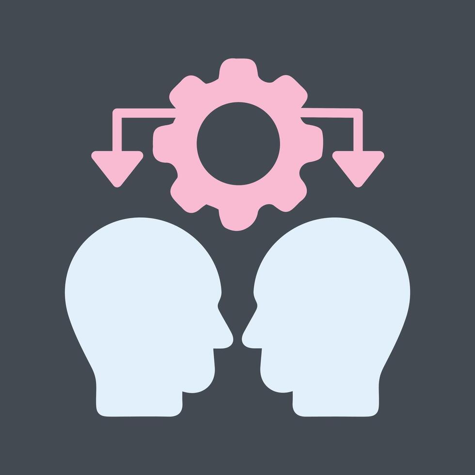 Conflict Management Icon Design vector