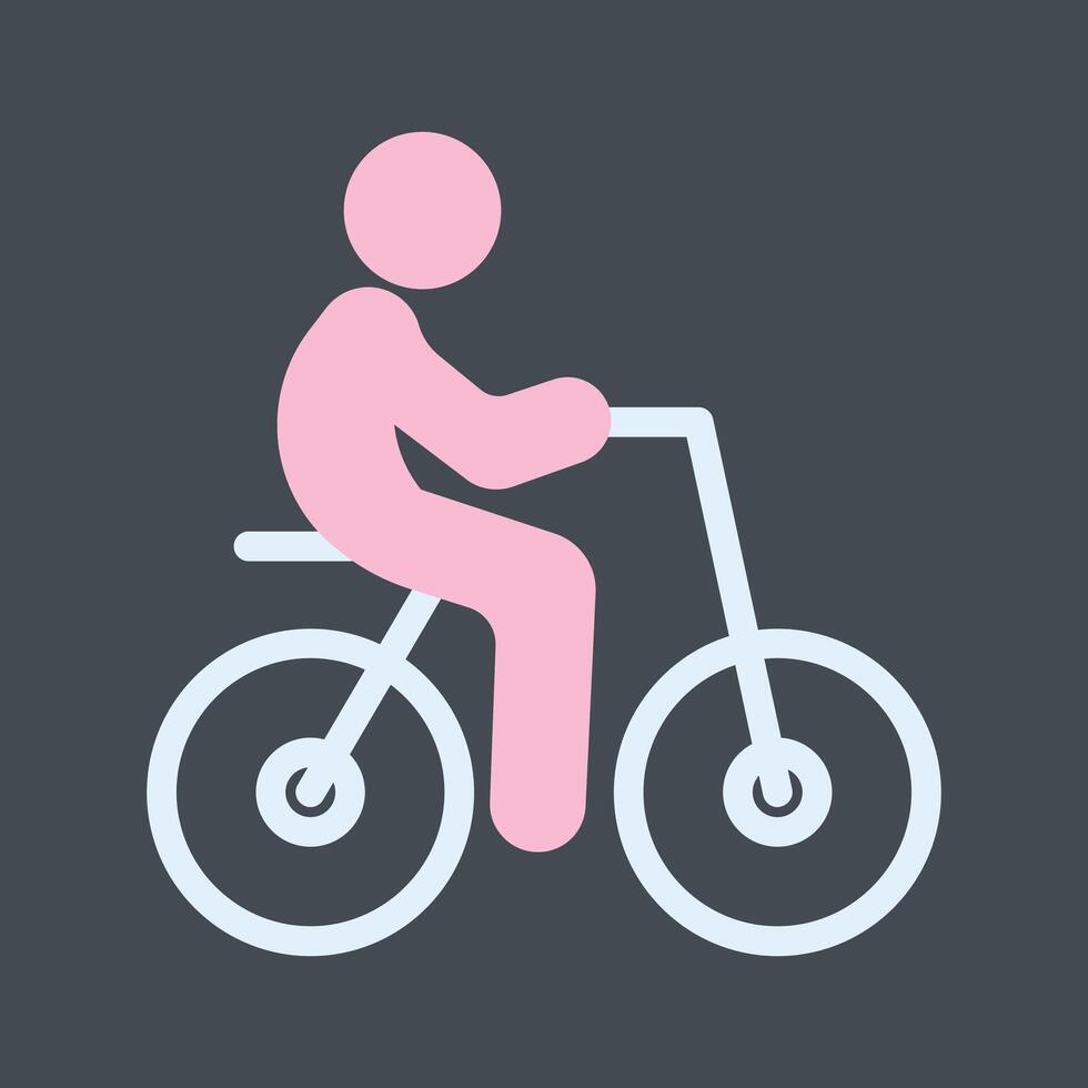 Person Biking Icon Design vector