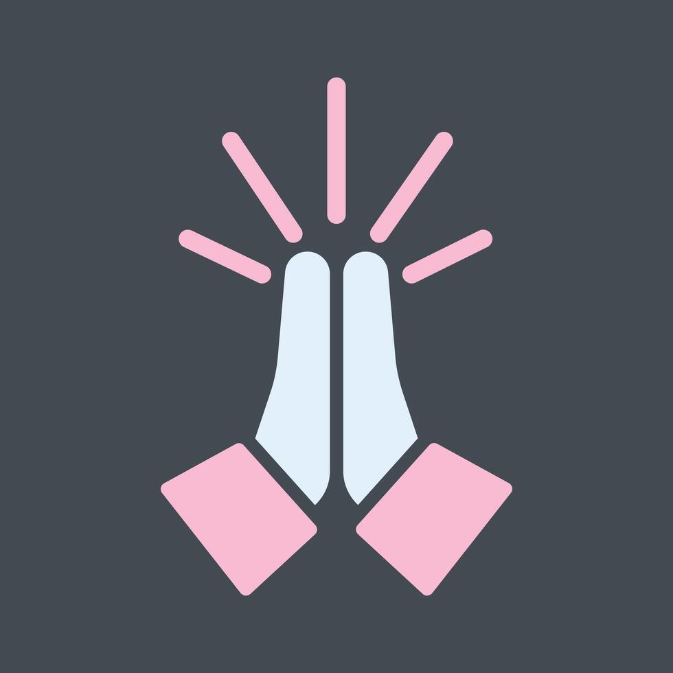 Folded Hands Icon Design vector