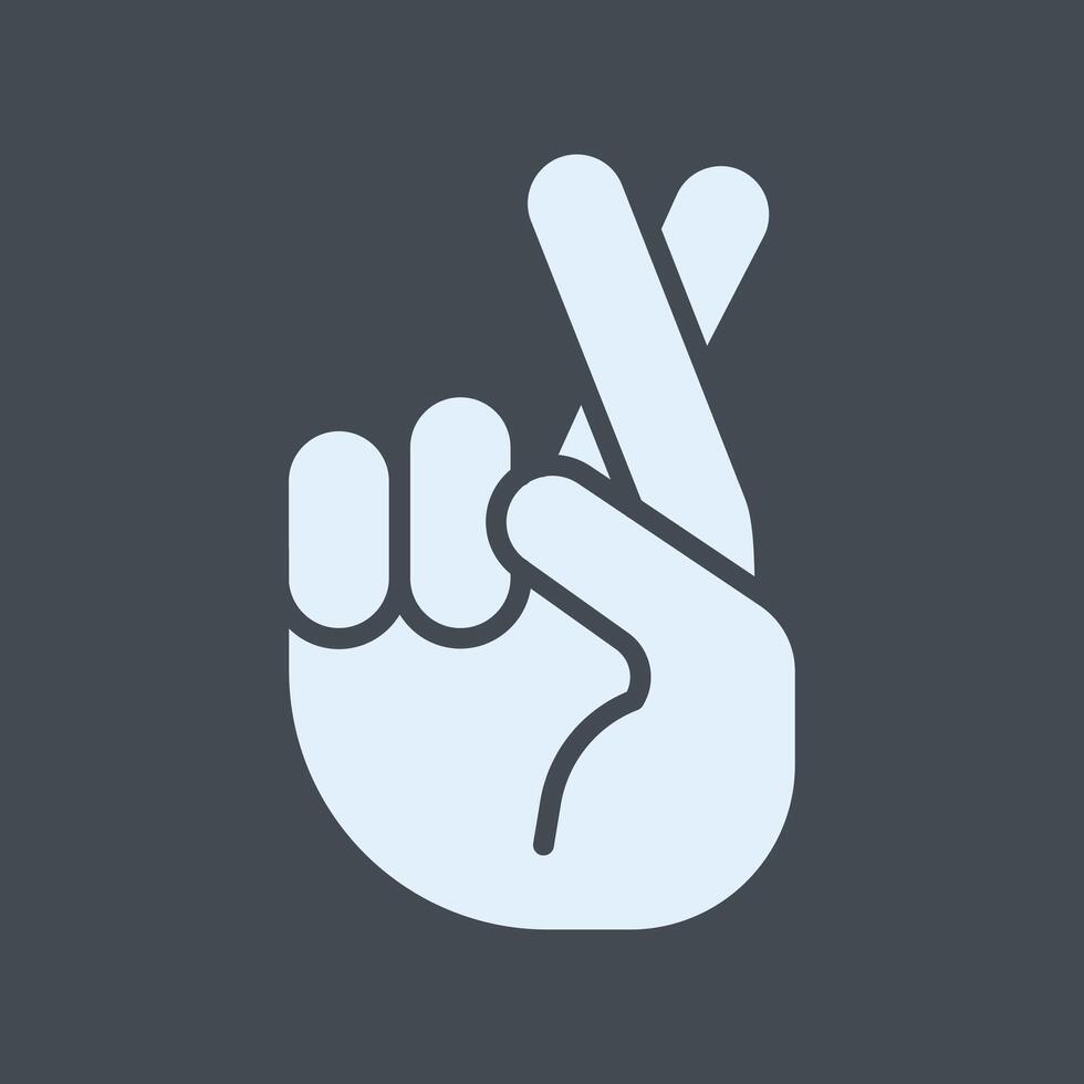Crossed Fingers Icon Design vector