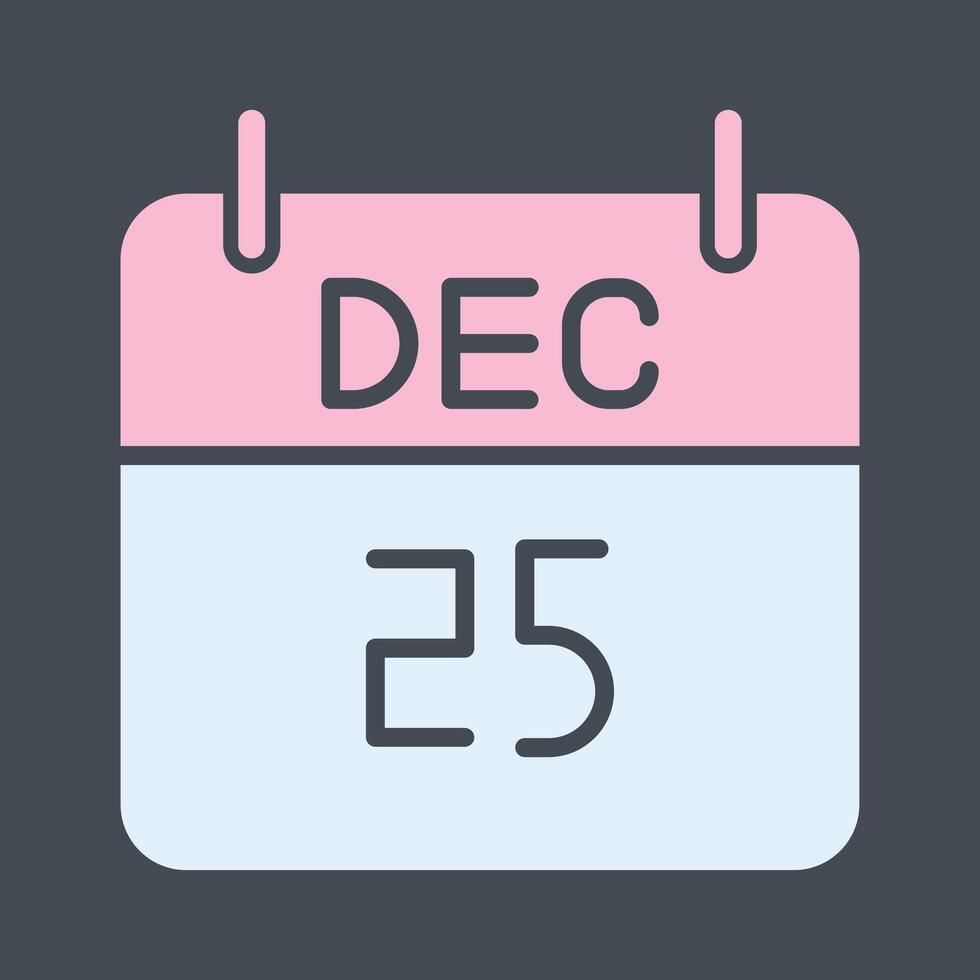 25 December Icon Design vector