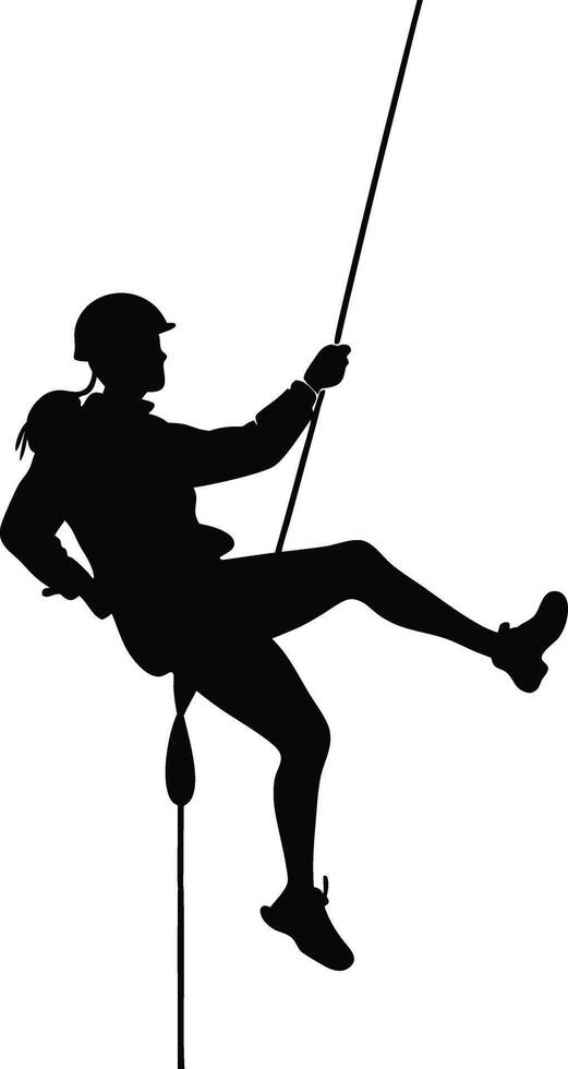 Climber Silhouette in Action vector