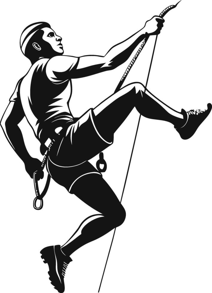 Outdoor Climbing Adventure Silhouette vector