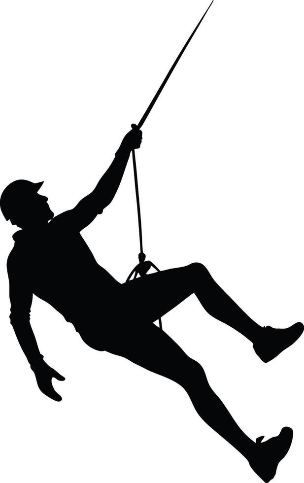 Hiking Climber Silhouette vector