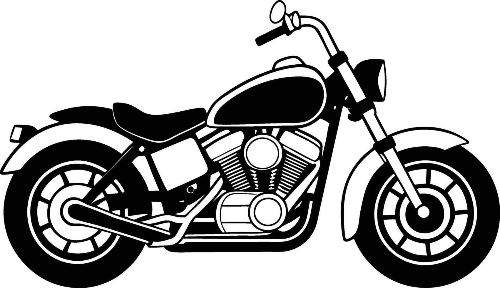 Custom Cruiser Motorcycle vector