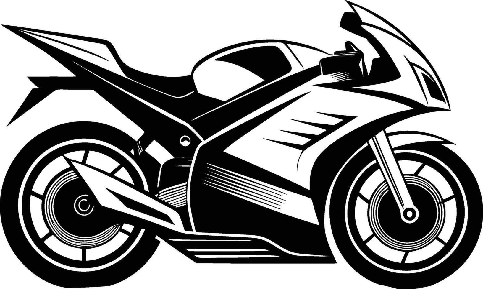 Superbike Silhouette with a Bold Design vector
