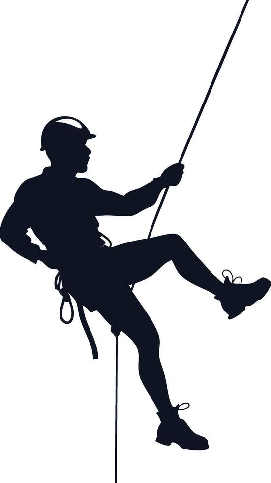 Silhouette of a Climber vector