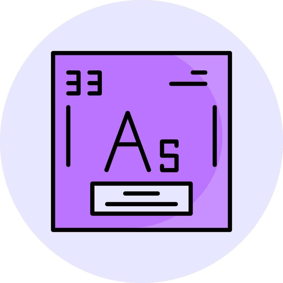 Arsenic Filled Circle Fill Style Icon vector