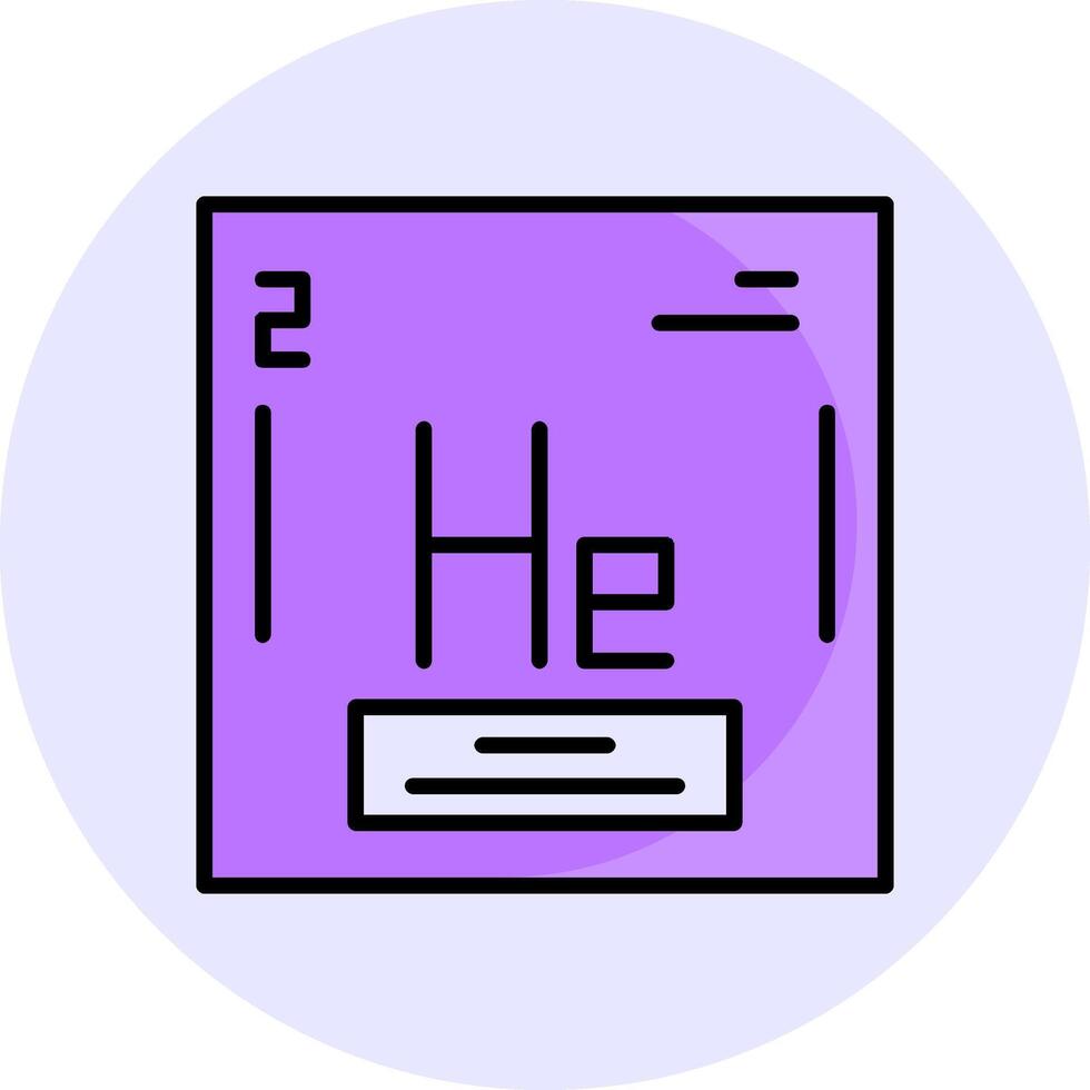 Helium Filled Circle Fill Style Icon vector