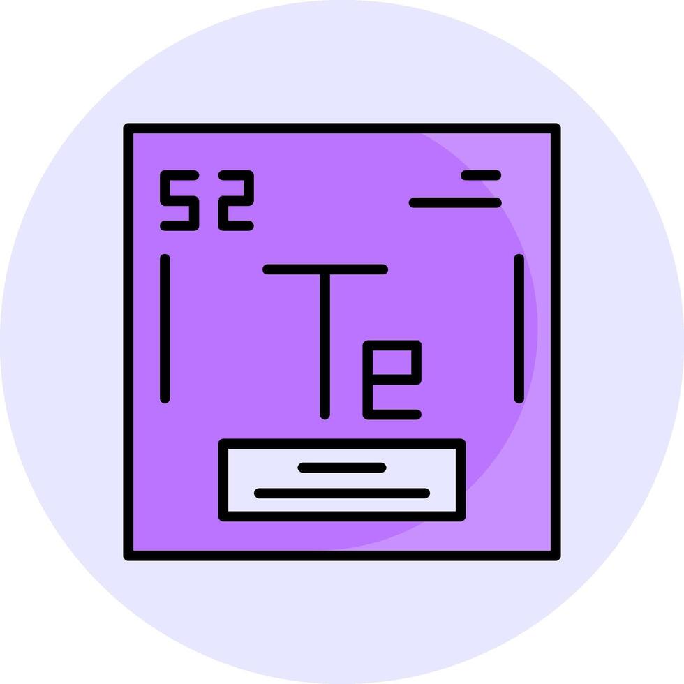 Tellurium Filled Circle Fill Style Icon vector