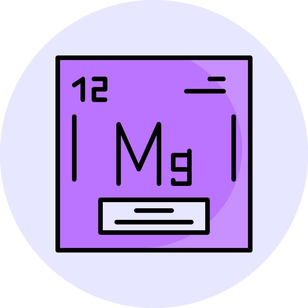 Magnesium Filled Circle Fill Style Icon vector