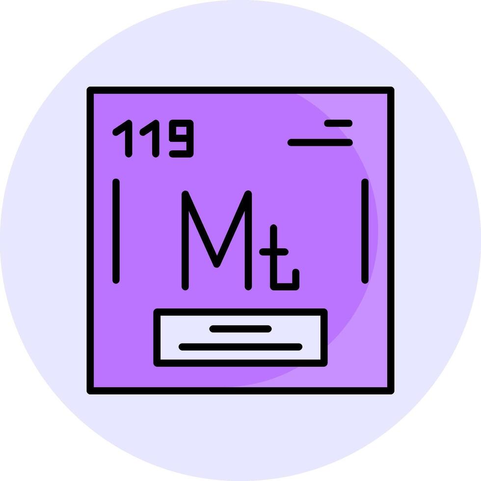 Meitnerium Filled Circle Fill Style Icon vector