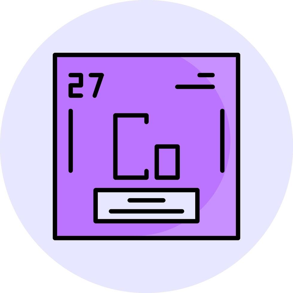 Cobalt Filled Circle Fill Style Icon vector