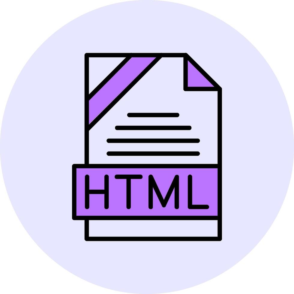 HTML Filled Circle Fill Style Icon vector
