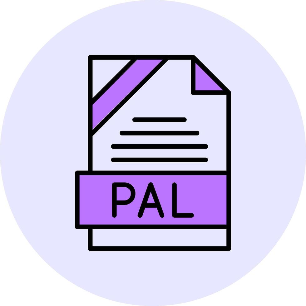 PAL Filled Circle Fill Style Icon vector