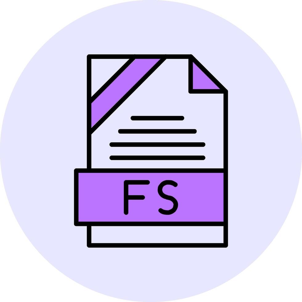 FS Filled Circle Fill Style Icon vector