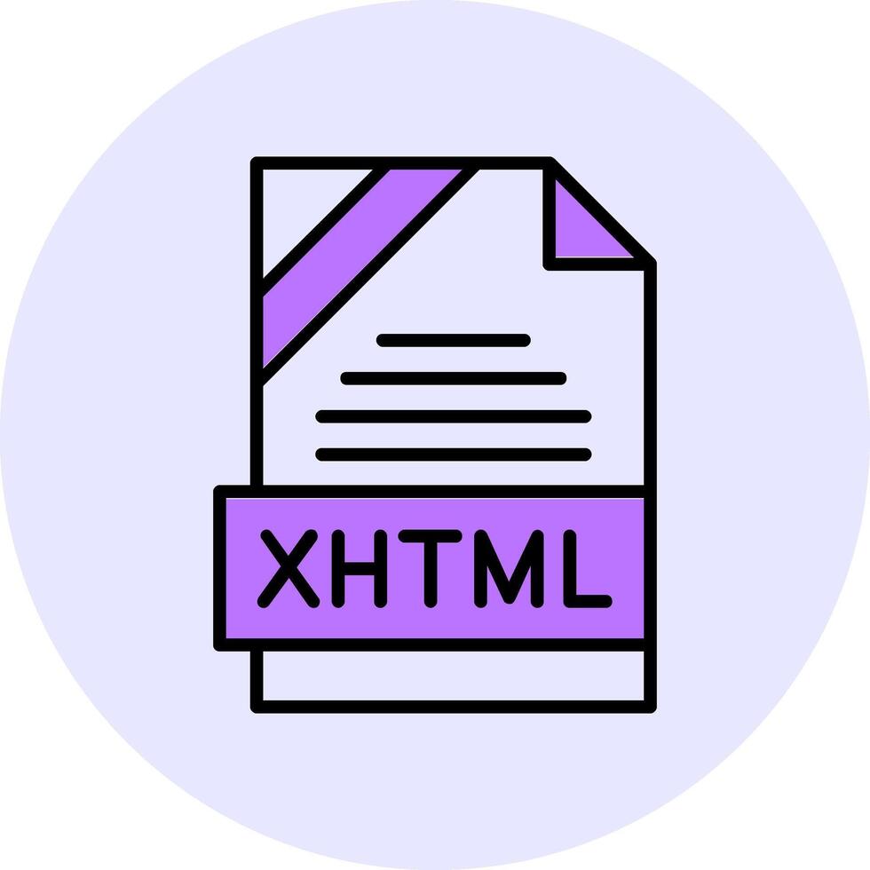XHTML Filled Circle Fill Style Icon vector