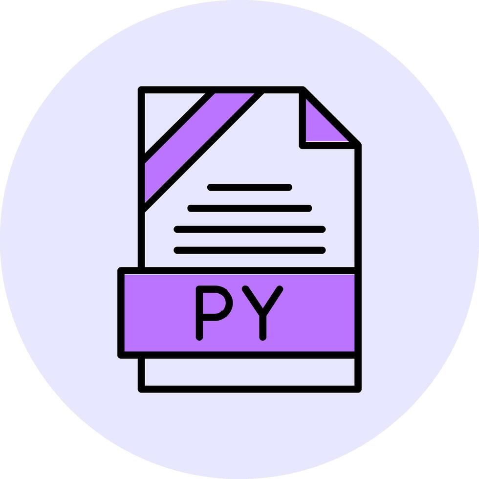 PY Filled Circle Fill Style Icon vector
