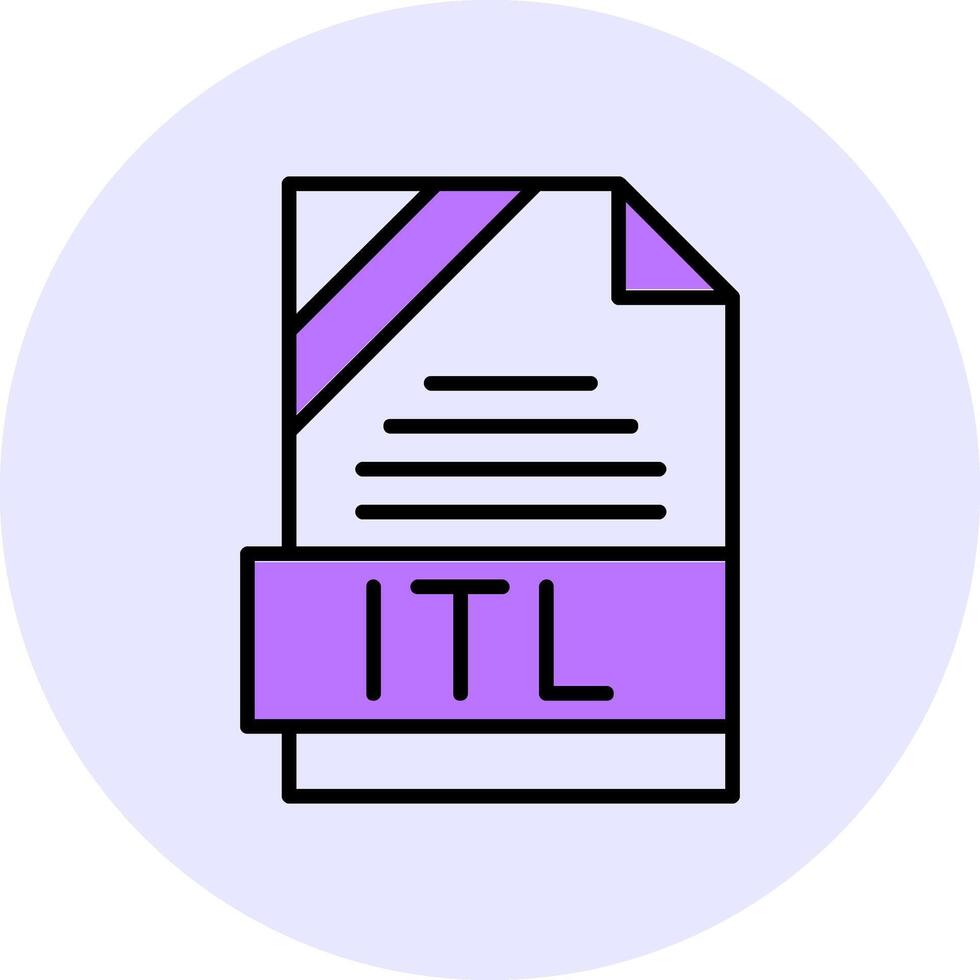 ITL Filled Circle Fill Style Icon vector