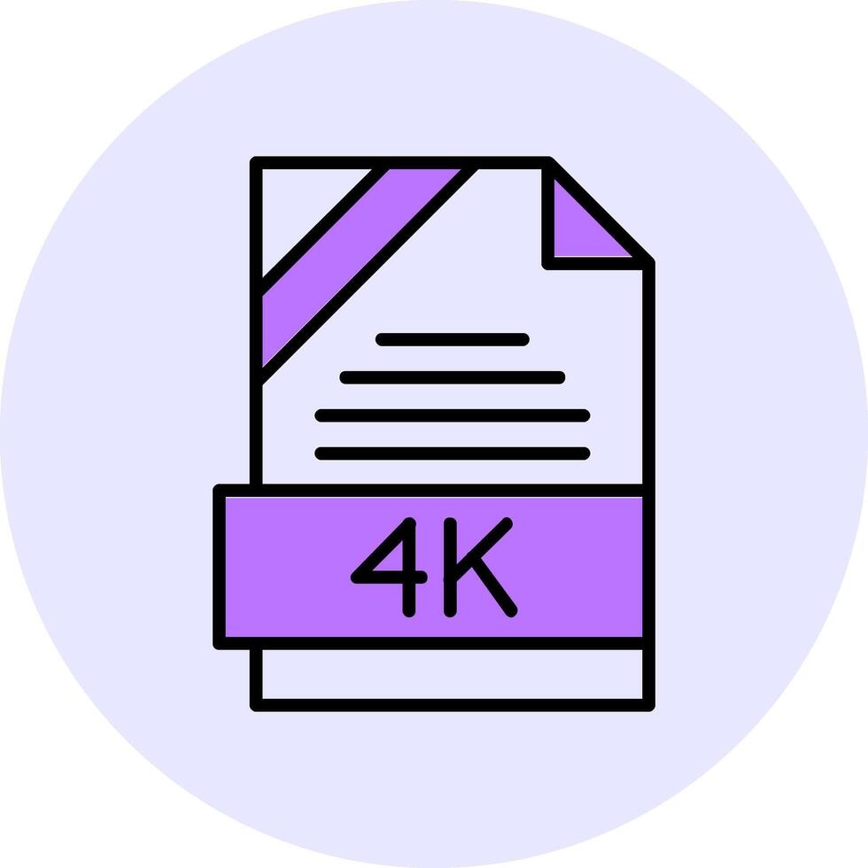 4K Filled Circle Fill Style Icon vector